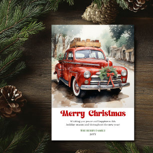 Cartes Pour Fêtes Annuelles Moderne décoration de Noël rustique rouge pour voi