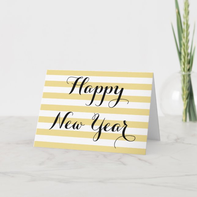 Cartes Pour Fêtes Annuelles Moderne Elégant Joyeux Nouvel An tendance Chic Per (Devant)