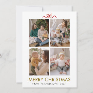 Cartes Pour Fêtes Annuelles Moderne Élégant Minimaliste Joyeux Noël 4 Photo