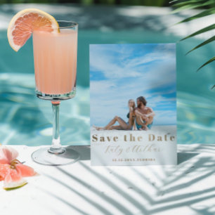 Cartes Pour Fêtes Annuelles Moderne Enregistrer la date Faux Gold