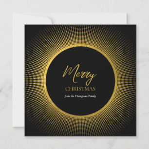 Cartes Pour Fêtes Annuelles Moderne et élégant Gold & Black Christmas