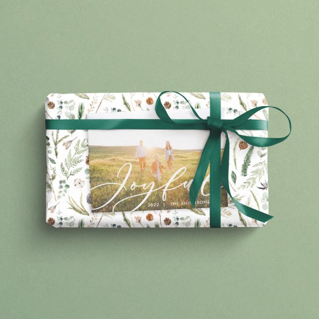 Cartes Pour Fêtes Annuelles Moderne feuillage minimal script élégant holi (Créateur téléchargé)