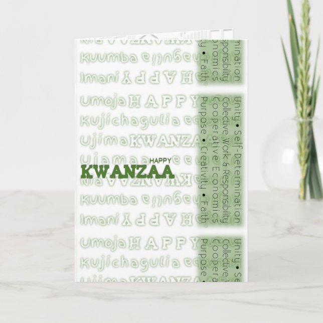 Cartes Pour Fêtes Annuelles Moderne Happy Kwanzaa (Devant)