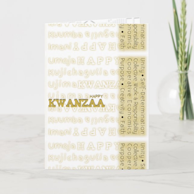 Cartes Pour Fêtes Annuelles Moderne Happy Kwanzaa (Devant)