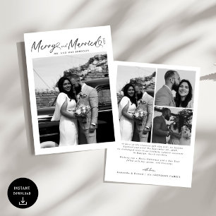 Cartes Pour Fêtes Annuelles Moderne Joyeux et Mariés Script Noël pour Jeunes M