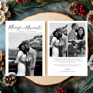Cartes Pour Fêtes Annuelles Moderne Joyeux et Mariés Script Noël pour Jeunes M