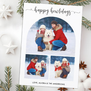 Cartes Pour Fêtes Annuelles Moderne Joyeux Howlidays Christmas Dog Arch 3 Phot