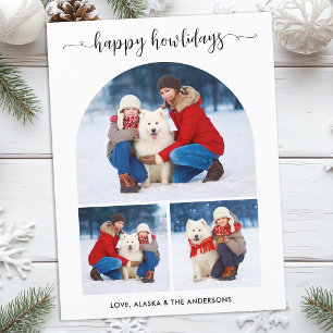 Cartes Pour Fêtes Annuelles Moderne Joyeux Howlidays Noël Chien Arche 3 Photo