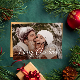 Cartes Pour Fêtes Annuelles Moderne Joyeux Noël Branché une photo famille