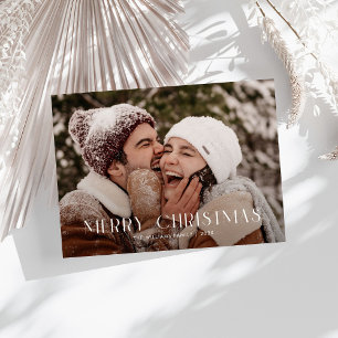 Cartes Pour Fêtes Annuelles Moderne Joyeux Noël Branché une photo famille