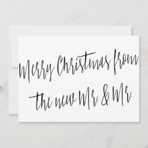 Cartes Pour Fêtes Annuelles Moderne "Joyeux Noël du nouveau Mr & Mr."