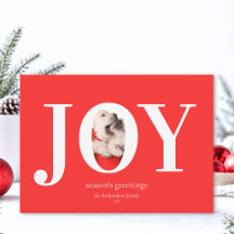 Moderne Joyeux Noël personnalisé avec photo de vot