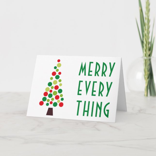 Cartes Pour Fêtes Annuelles Moderne Joyeux Tout Jardin de Noël (Devant)