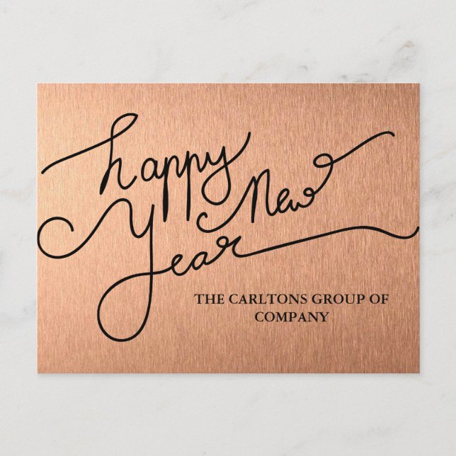 Cartes Pour Fêtes Annuelles Moderne Mauve Joyeux Nouvel An Typographie Entrepr (Devant)