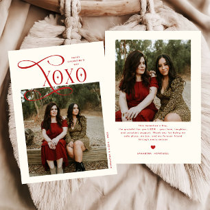 Cartes Pour Fêtes Annuelles Moderne Meilleures Amies XOXO Photo Joyeuse Fête d