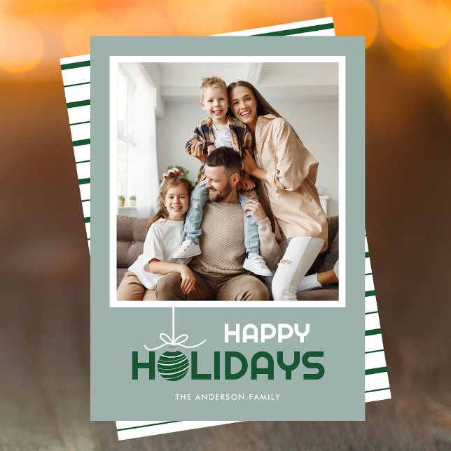 Cartes Pour Fêtes Annuelles Moderne minimal Joyeux Joyeux Noël d'ornement (Créateur téléchargé)