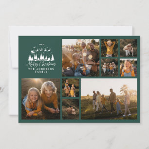 Cartes Pour Fêtes Annuelles Moderne minimaliste collage photo Noël élégant