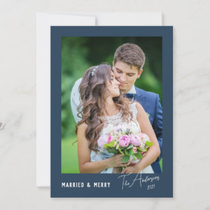 Cartes Pour Fêtes Annuelles Moderne minimaliste marié et joyeux marié