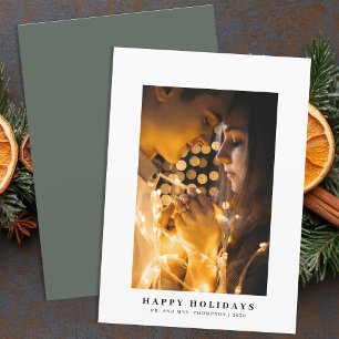 Cartes Pour Fêtes Annuelles Moderne minimaliste Noël Élégant Chic Vert
