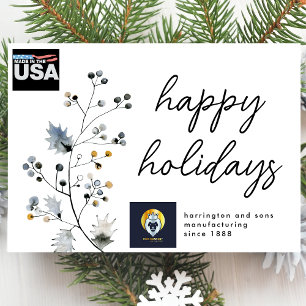 Cartes Pour Fêtes Annuelles Moderne minimaliste Noël Organique Gras