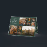 Cartes Pour Fêtes Annuelles Moderne minimaliste vert 11 photo famille botaniqu<br><div class="desc">Joyeux Noël. Carte de vacances de script de feuillage d'aquarelle minimaliste moderne. L'eucalyptus peint à la main, le feuillage minimal et la couronne de rotin rustique moderne donnent à cette carte de vacances une atmosphère luxueuse. Dans classe sauge vert, noir, vert, brun et gris. Année en revue 11 photo design....</div>