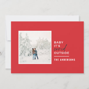 Cartes Pour Fêtes Annuelles Moderne minime typographie photo bébé son covid