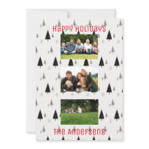 Moderne motif d'arbre de Noël noir et blanc