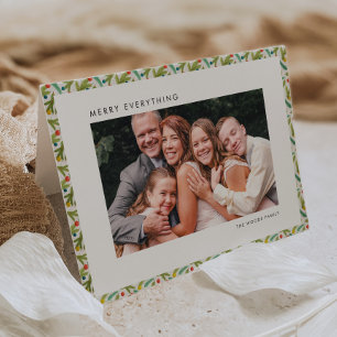 Cartes Pour Fêtes Annuelles Moderne motif de Noël festif de ferme Photo