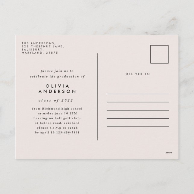 Cartes Pour Fêtes Annuelles Moderne multi photo graphique géométrique terre cu (Dos)