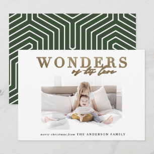 Cartes Pour Fêtes Annuelles Moderne or chic doré Noël multi photo religieux