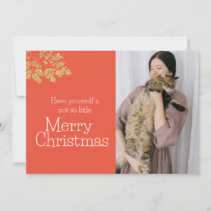 Cartes Pour Fêtes Annuelles Moderne pas si petit chat Noël Une photo