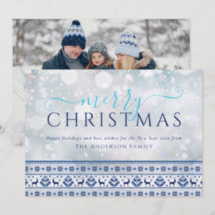Cartes Pour Fêtes Annuelles Moderne photo de motif folklorique de Noël joyeux
