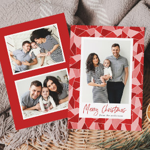 Cartes Pour Fêtes Annuelles Moderne Photo de Noël « Joyeux Noël » avec Verre C
