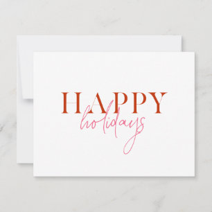 Cartes Pour Fêtes Annuelles Moderne Rétro Couleurs Vives Rouge Rose Écriture C