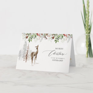 Cartes Pour Fêtes Annuelles Moderne Russe Forêt neige Cabine Mari Noël