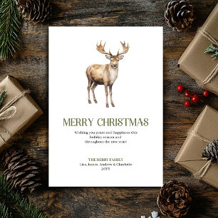 Cartes Pour Fêtes Annuelles Moderne sapin de Noël sage ivoire écriture élégant