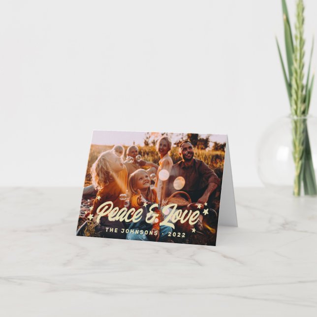 Cartes Pour Fêtes Annuelles Moderne Simple Jouer Salutations Stars Photo de fa (Devant)