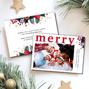 Cartes Pour Fêtes Annuelles Moderne Simple Joyeux Noël Photo Business