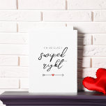 Cartes Pour Fêtes Annuelles Moderne Tellement Heureux d'avoir Glissé Vers la D<br><div class="desc">Montrez-lui que vous êtes chanceux avec cette carte de Saint-Valentin "Je suis tellement heureux d'avoir glissé vers la droite" moderne et un message personnel à l'intérieur.</div>