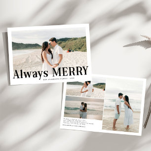 Cartes Pour Fêtes Annuelles Moderne Toujours Joyeux Couples de Noël