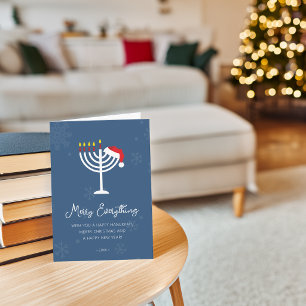 Cartes Pour Fêtes Annuelles Moderne tout joyeux Noël Hanukkah