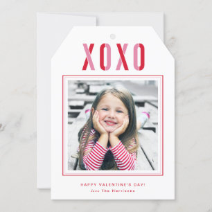 Cartes Pour Fêtes Annuelles Moderne XOXO Photo Saint-Valentin
