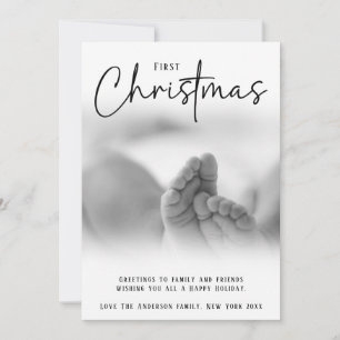 Cartes Pour Fêtes Annuelles ModerneDégradé de rêve Premier Noël Photo personna
