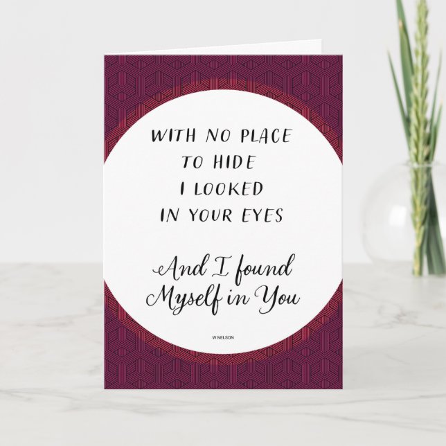 Cartes Pour Fêtes Annuelles Moi en toi Red Valentine (Devant)