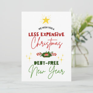 Cartes Pour Fêtes Annuelles Moins Cher Noël Sans Dette Nouvel An Drôle
