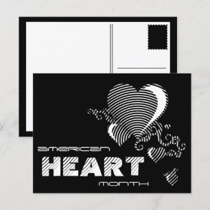 Cartes Pour Fêtes Annuelles mois cardiaque américain