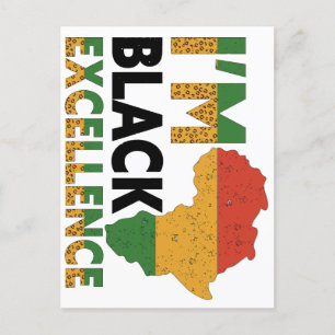 Cartes Pour Fêtes Annuelles Mois de l'histoire des Noirs Je suis Excellence de