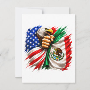 Cartes Pour Fêtes Annuelles Mois du patrimoine hispanique Drapeau USA Mexique