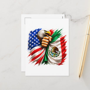 Cartes Pour Fêtes Annuelles Mois du patrimoine hispanique Drapeau USA Mexique