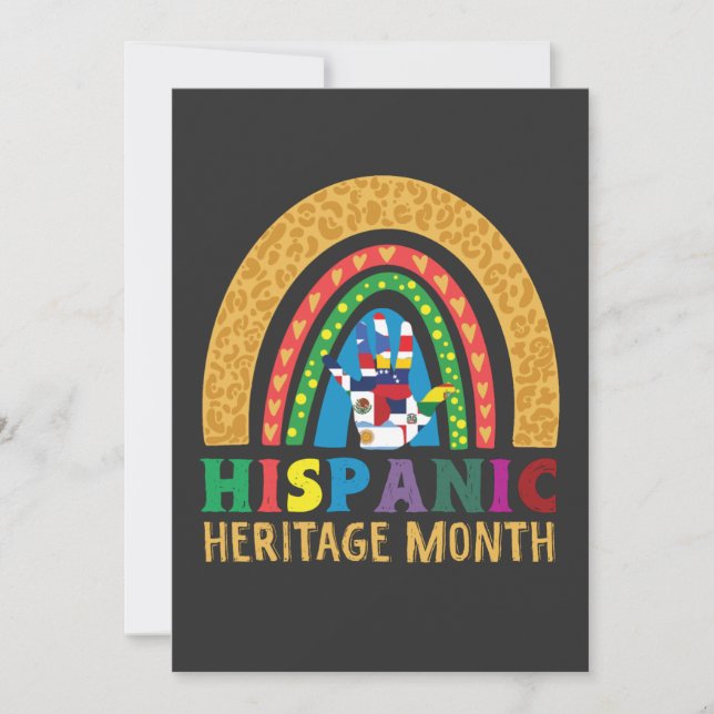 Cartes Pour Fêtes Annuelles Mois du patrimoine hispanique national Pays latino (Devant)